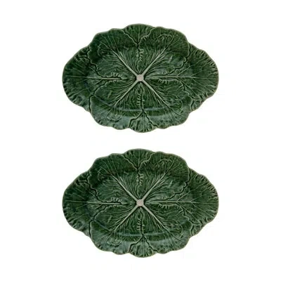 Bordallo Pinheiro Cabbage Platter In Green