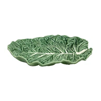 Bordallo Pinheiro Cabbage Platter In Green