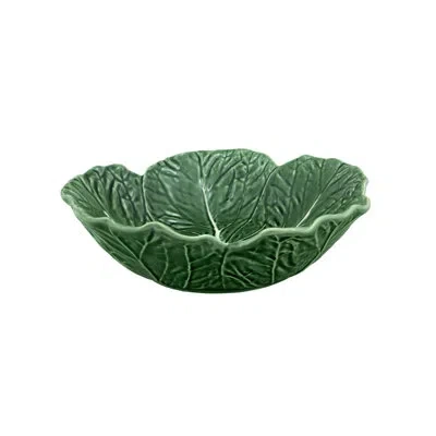 Bordallo Pinheiro Cabbage Salad Bowl In Green