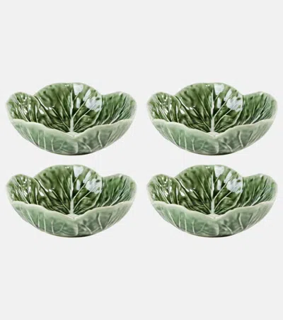 Bordallo Pinheiro Cabbage Set Of 4 Earthenware Bowls