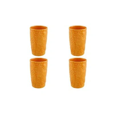 Bordallo Pinheiro Carmen Highball Tumbler Oranges, Set Of 4