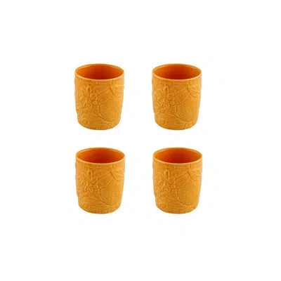 Bordallo Pinheiro Carmen Old Fashion Tumbler Oranges, Set Of 4