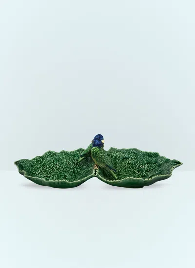 Bordallo Pinheiro Cinerária Double Leaf Bowl In Green