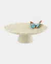 Bordallo Pinheiro Vista Alegre Cloudy Butterflies By Claudia Schiffer Cake Plate 15 In Neutral