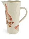 Bordallo Pinheiro Cloudy Butterflies Ceramic Pitcher (16.7l) In Neutrals