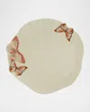 Bordallo Pinheiro Cloudy Butterflies Charger Plates By Claudia Schiffer, Set Of 2 In White