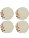 Bordallo Pinheiro Cloudy Butterflies Dinner Plates (set Of Four) In Neutrals