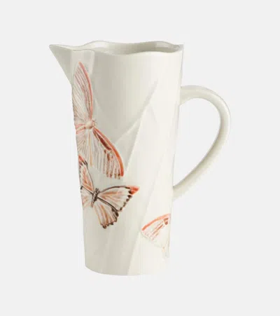 Bordallo Pinheiro Cloudy Butterflies Pitcher By Claudia Schiffer
