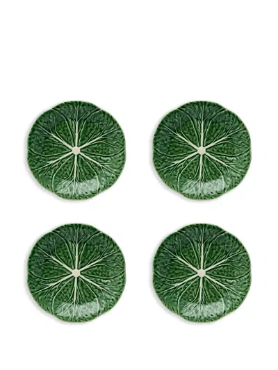 Bordallo Pinheiro Couve Plates Set In Green