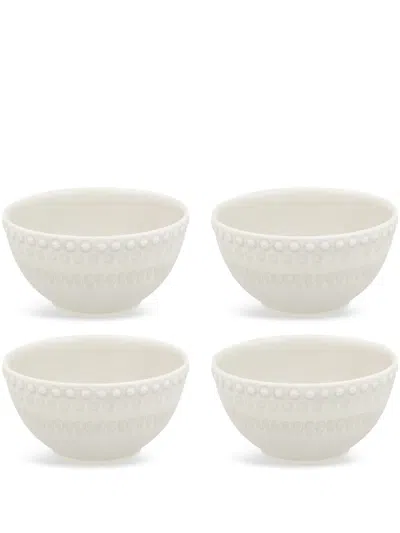 Bordallo Pinheiro Fantasia Ceramic Bowl (set Of Four) In Neutrals
