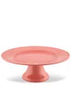 Bordallo Pinheiro Fantasia Ceramic Cake Stand 29cm X 29cm) In Pink