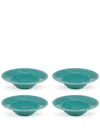 Bordallo Pinheiro Fantasia Ceramic Soup Plates (set Fo Four) In Blue