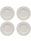Bordallo Pinheiro Fantasia Dessert Plate (set Of Four) In Neutrals