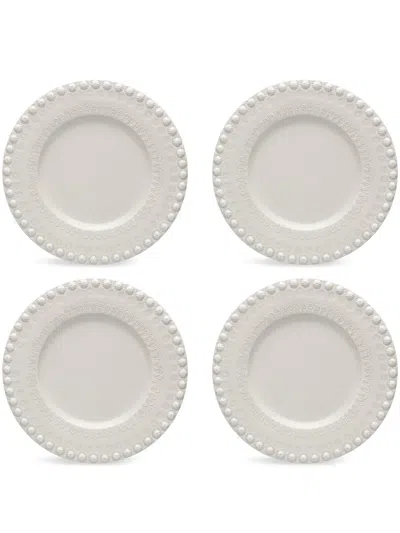 Bordallo Pinheiro Fantasia Dessert Plate (set Of Four) In Neutrals