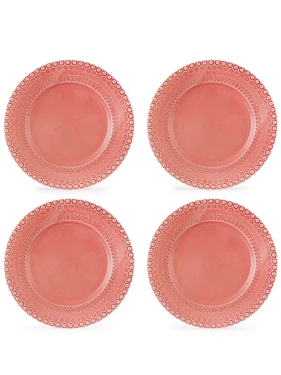 Bordallo Pinheiro Fantasia Dinner Plate (set Of Four) In Pink