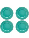 Bordallo Pinheiro Fantasia Dinner Plates (set Of Four) In Blue