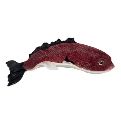 Bordallo Pinheiro Fish Curved Platter In Black;white;red