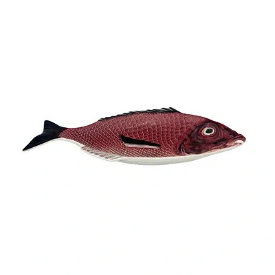 Bordallo Pinheiro Fish Platter In Black;white;red