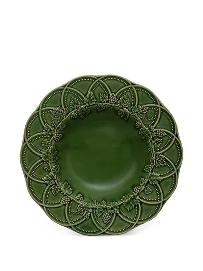 Bordallo Pinheiro Forest Grape-detail Plate (two-person Set) In Green