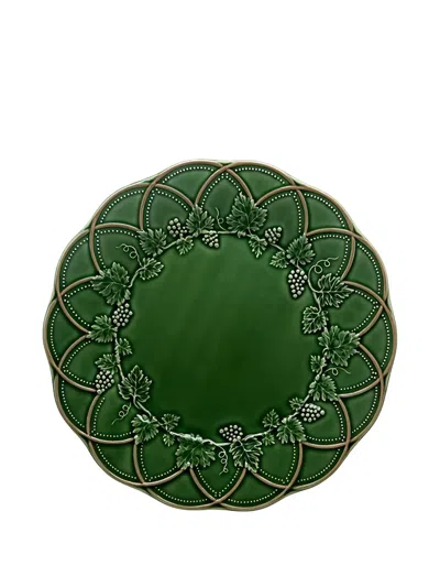 Bordallo Pinheiro Forest Grape Leaf Shallow Plate (four-person Setting) In Green