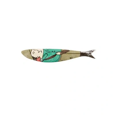 Bordallo Pinheiro Freedom Sardine By Patrícia Cardoso In Brown;green;beige