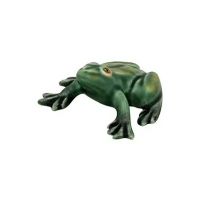 Bordallo Pinheiro Frogs Small Sitting Down Figurine In Green