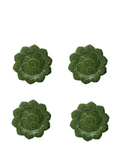 Bordallo Pinheiro Geranium Plate Set In Green
