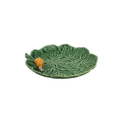Bordallo Pinheiro Geranium Platter In Green