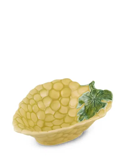 Bordallo Pinheiro Grape-design Leaf-detail Bowls Set (set Of Four) In Yellow