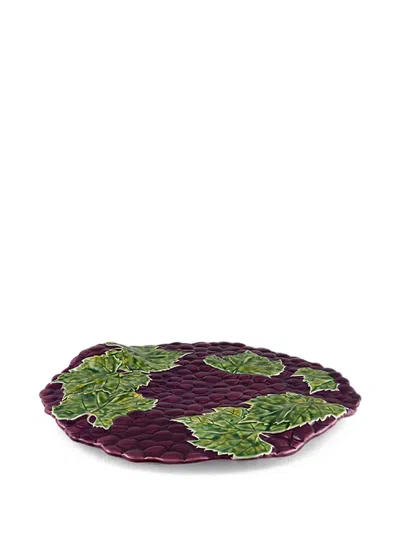 Bordallo Pinheiro Grape-motif Cheese Board In Purple