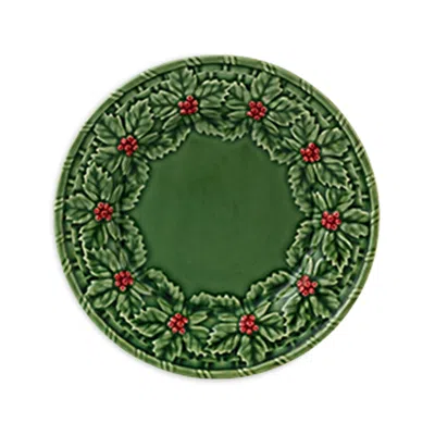 Bordallo Pinheiro Holly Dessert Plate In Green
