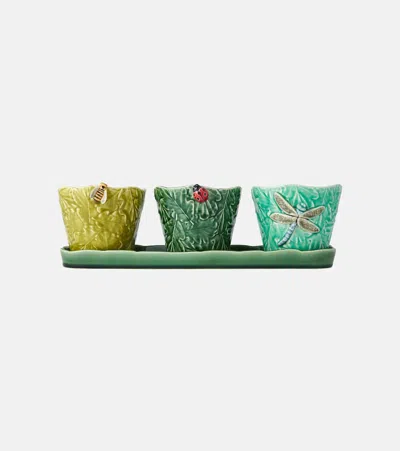 Bordallo Pinheiro Jardim De Insetos Set Of 3 Ceramic Cups