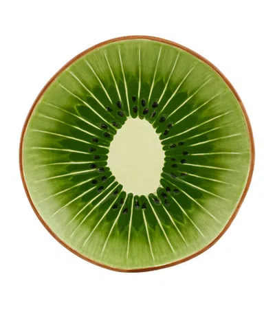 Bordallo Pinheiro Kiwi Dessert Plate In Green