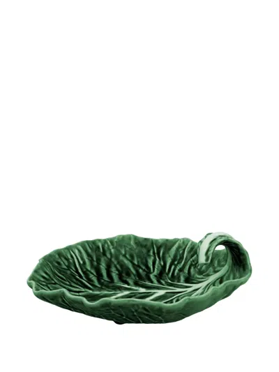 Bordallo Pinheiro Large Cabbage Leaf Tray In Green