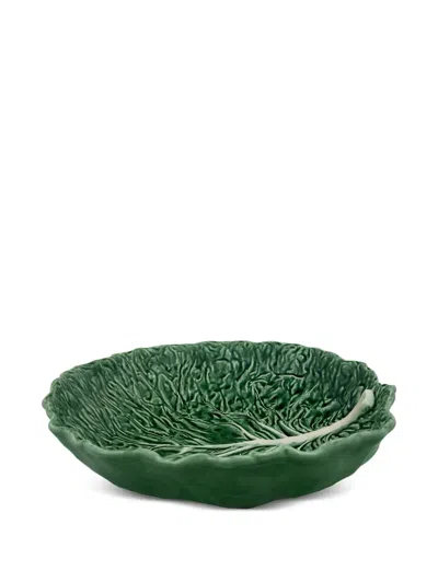 Bordallo Pinheiro Large Cabbage Salad Bowl In Green