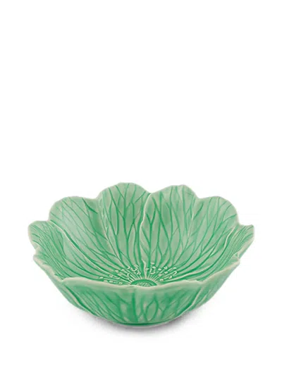 Bordallo Pinheiro Large Flora Bowl (set Of Four) In Green