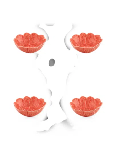 Bordallo Pinheiro Large Flora Bowl (set Of Four) In Multi