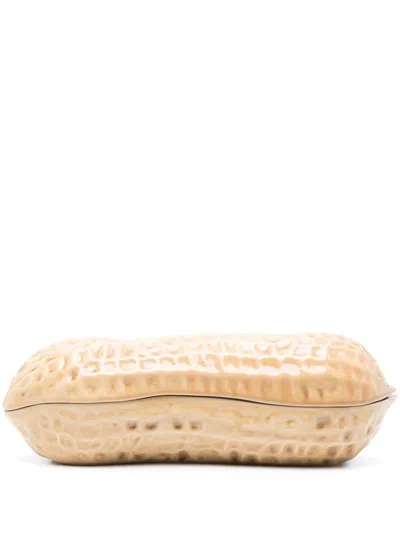 Bordallo Pinheiro Large Peanut Box In Brown