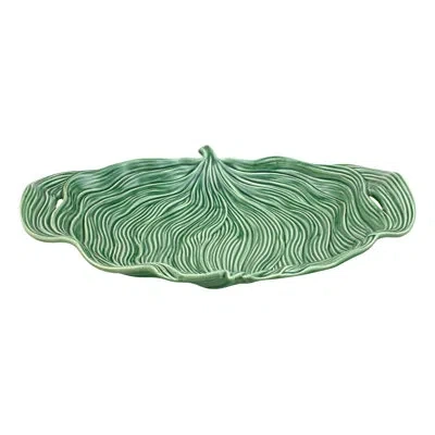 Bordallo Pinheiro Leaves Leaf Platter In Green