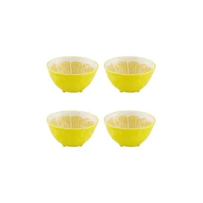 Bordallo Pinheiro Lemon Bowl, Set Of 4 In Yellow
