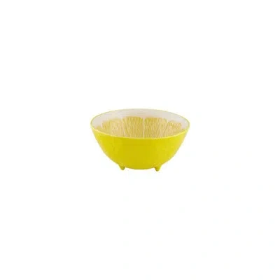 Bordallo Pinheiro Lemon Salad Serve Bowl In Yellow