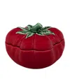 Bordallo Pinheiro Lidded Tomato Bowl In Red