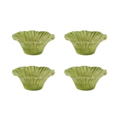 Bordallo Pinheiro Maria Flor Bowl Cosmos 6" In Green