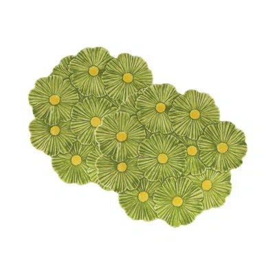 Bordallo Pinheiro Maria Flor Charger Plate In Green