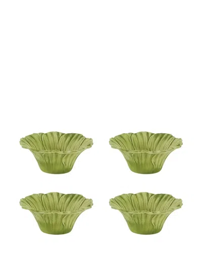 Bordallo Pinheiro Maria Flor Cosmos Bowl Set In Grün