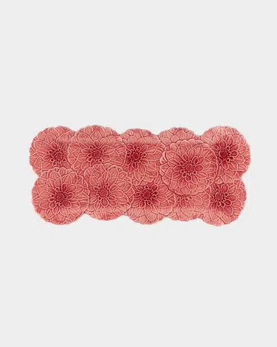 Bordallo Pinheiro Maria Flor Dahlia Tart Tray In Pink