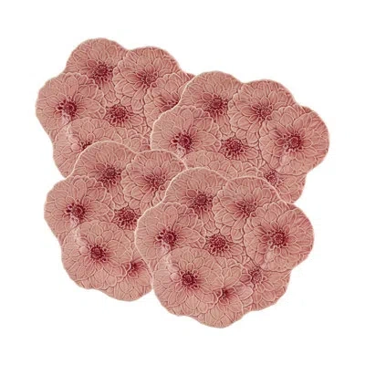 Bordallo Pinheiro Maria Flor Dinner Plate 28 Cm/ 11" In Pink