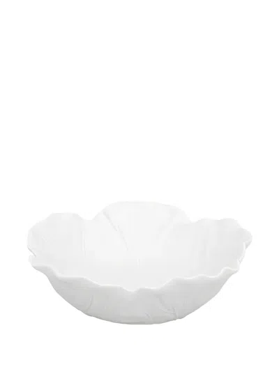 Bordallo Pinheiro Medium Cabbage Leaf Bowl (two-person Setting) In White