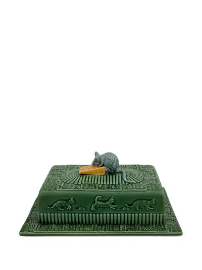 Bordallo Pinheiro Mouse Cheese Tray In Green