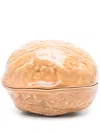 Bordallo Pinheiro Nut Trinket Box (16.5cm X 12cm) In Brown